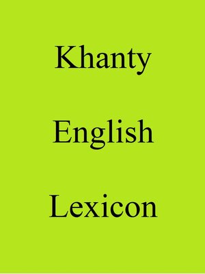 cover image of Khanty English Lexicon